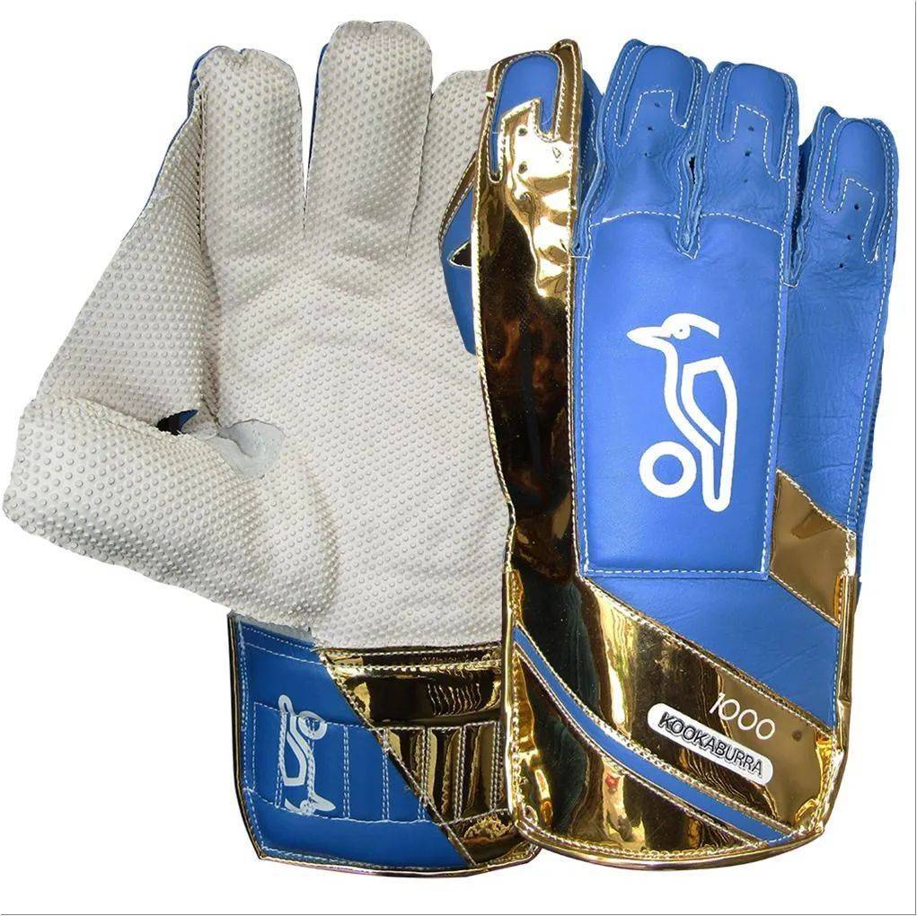 Kookaburra Kahuna Pro 1000 Wicket Keeping Gloves Blue Gold