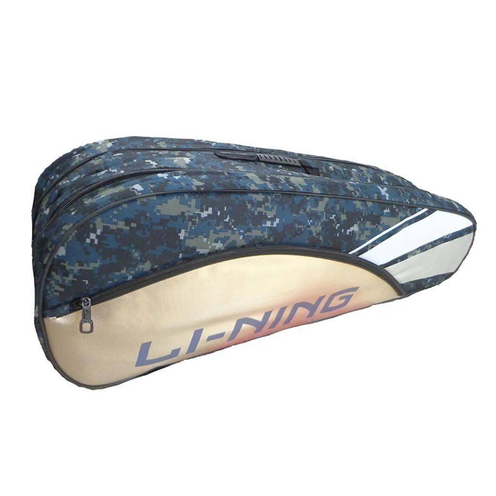 LiNing ABDK122 Badminton Kit bag Golden ,White and Blue Army Color