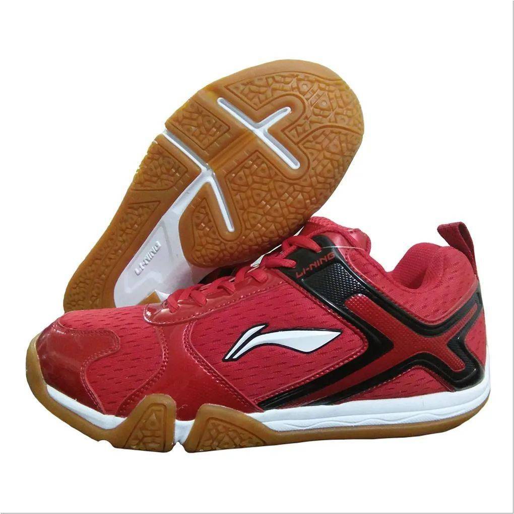 LI NING Volvo Badminton Shoes Red and Black