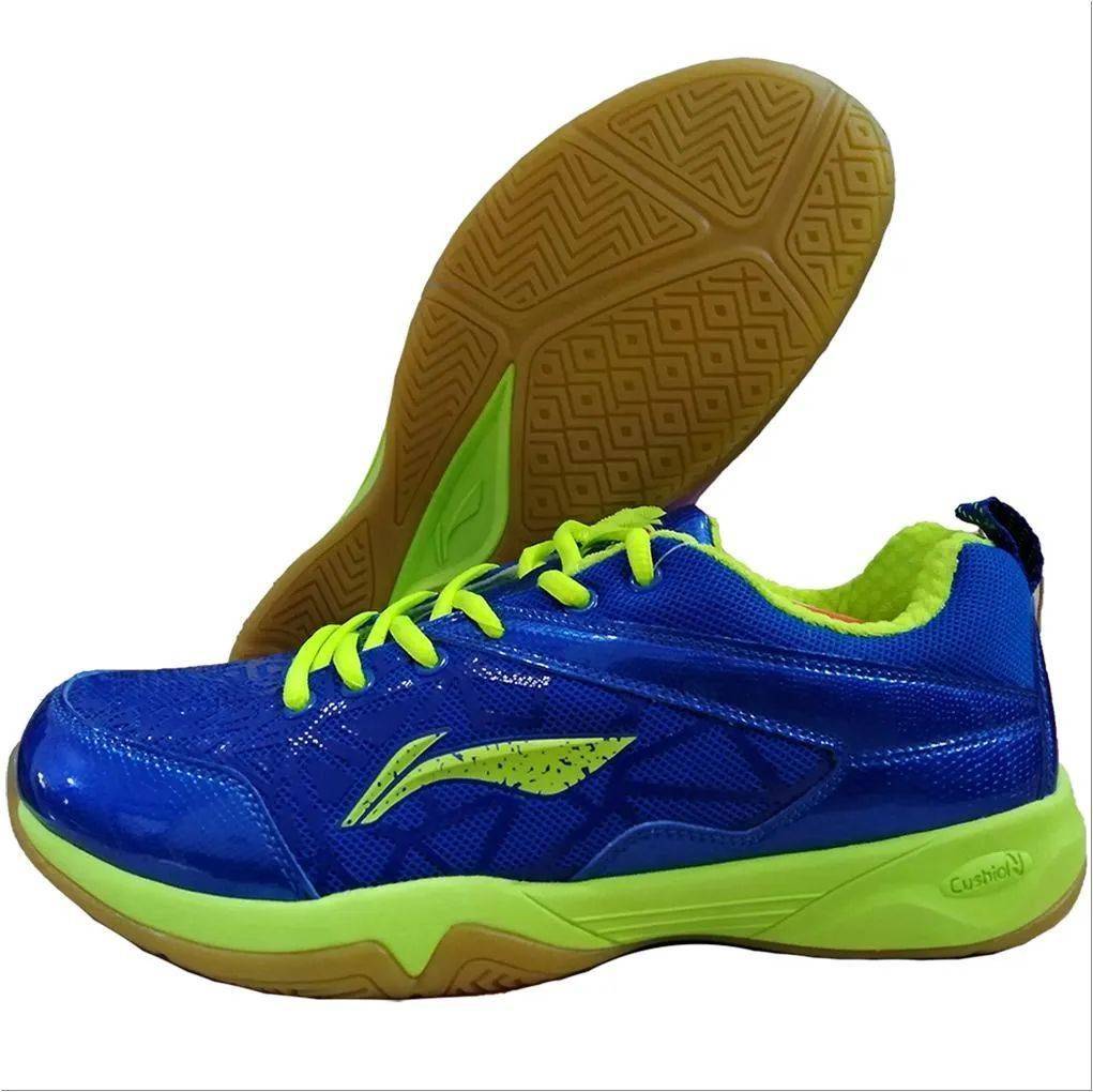 LiNing Jetta Badminton Shoes Blue and Lime