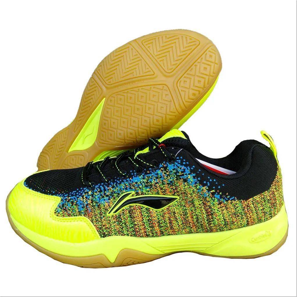 LiNing Ion II Super Light Badminton Shoes Black and Lime