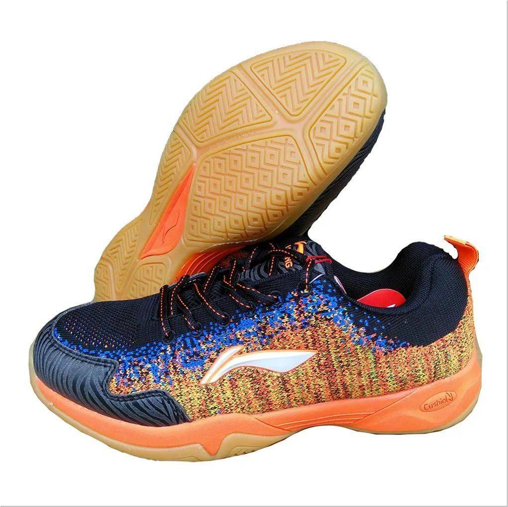 LiNing Ion II Super Light Badminton Shoes Black and Orange