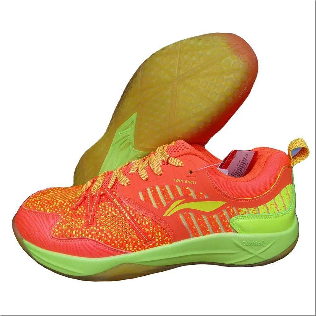 LiNing Armor Badminton Shoes Orange and Lime