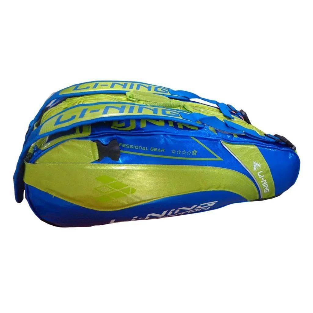 LiNing ABDG352 Badminton Kit bag Blue and Lime