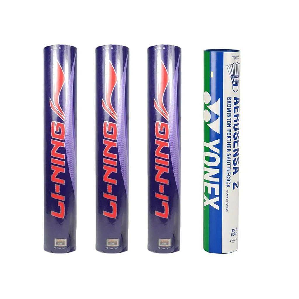 Li Ning Strike 3 Boxes and 1Box Yonex AS 2 Badminton Feather Shuttlecock