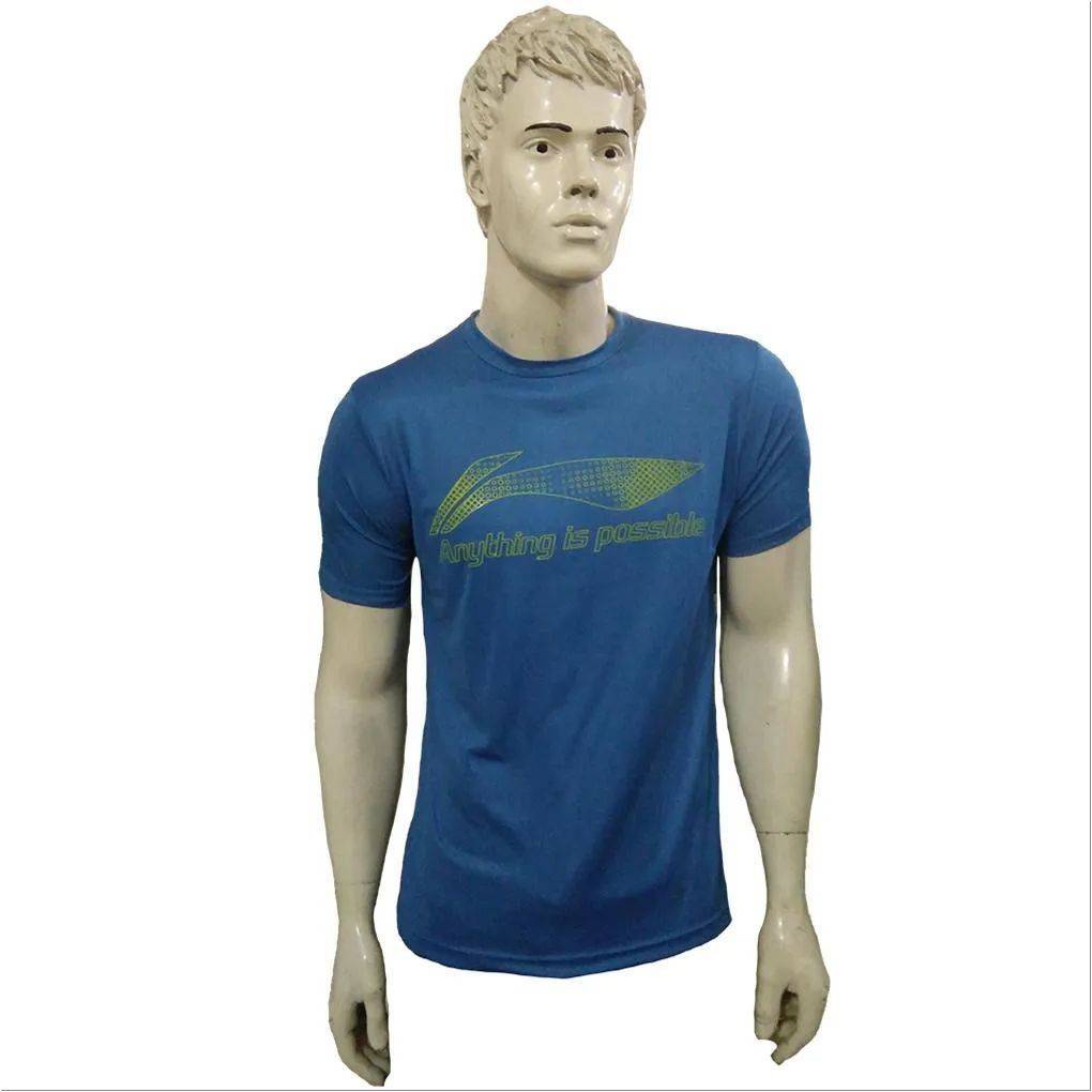LiNing T Shirt Round Neck with Half sleeve Sky Blue STR1 Size Large