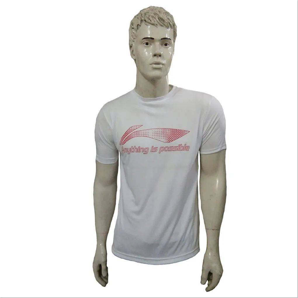 LiNing T Shirt Round Neck with Half sleeve White STR1 Size XL