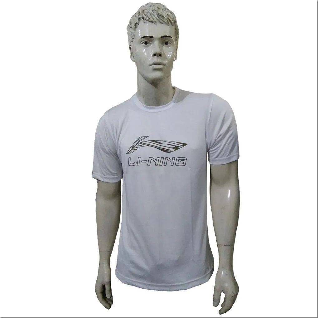 LiNing Badminton T Shirt Round Neck with Half sleeve white Size XL