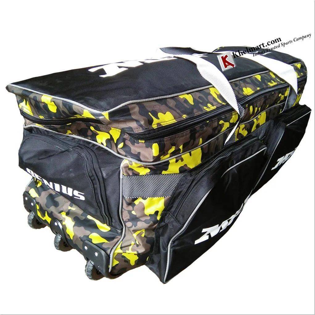MRF Elite Cricket Kit Bag with Trolly and 3 wheels