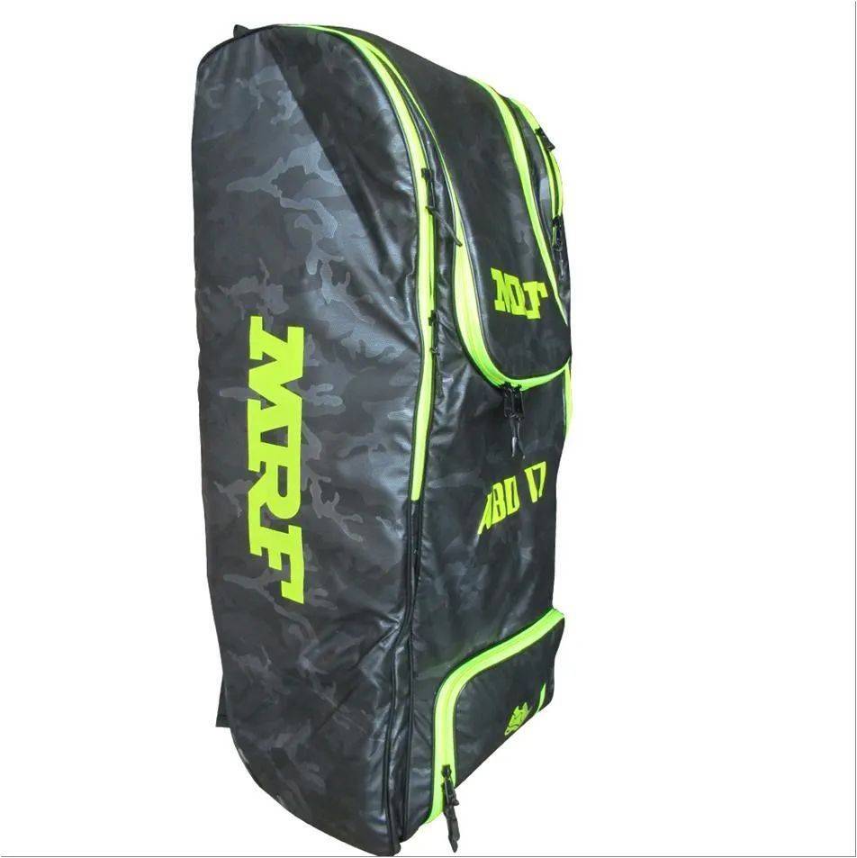 MRF Duffle ABD SR Cricket Kit Bag Lime and Black