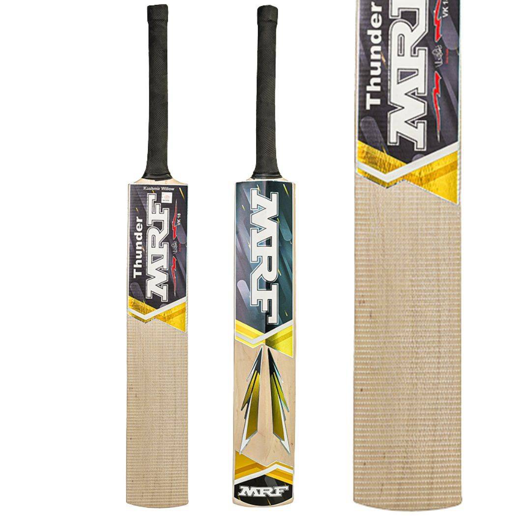 MRF Thunder Kashmir Willow Cricket Bat (Standard Size Short Handle)