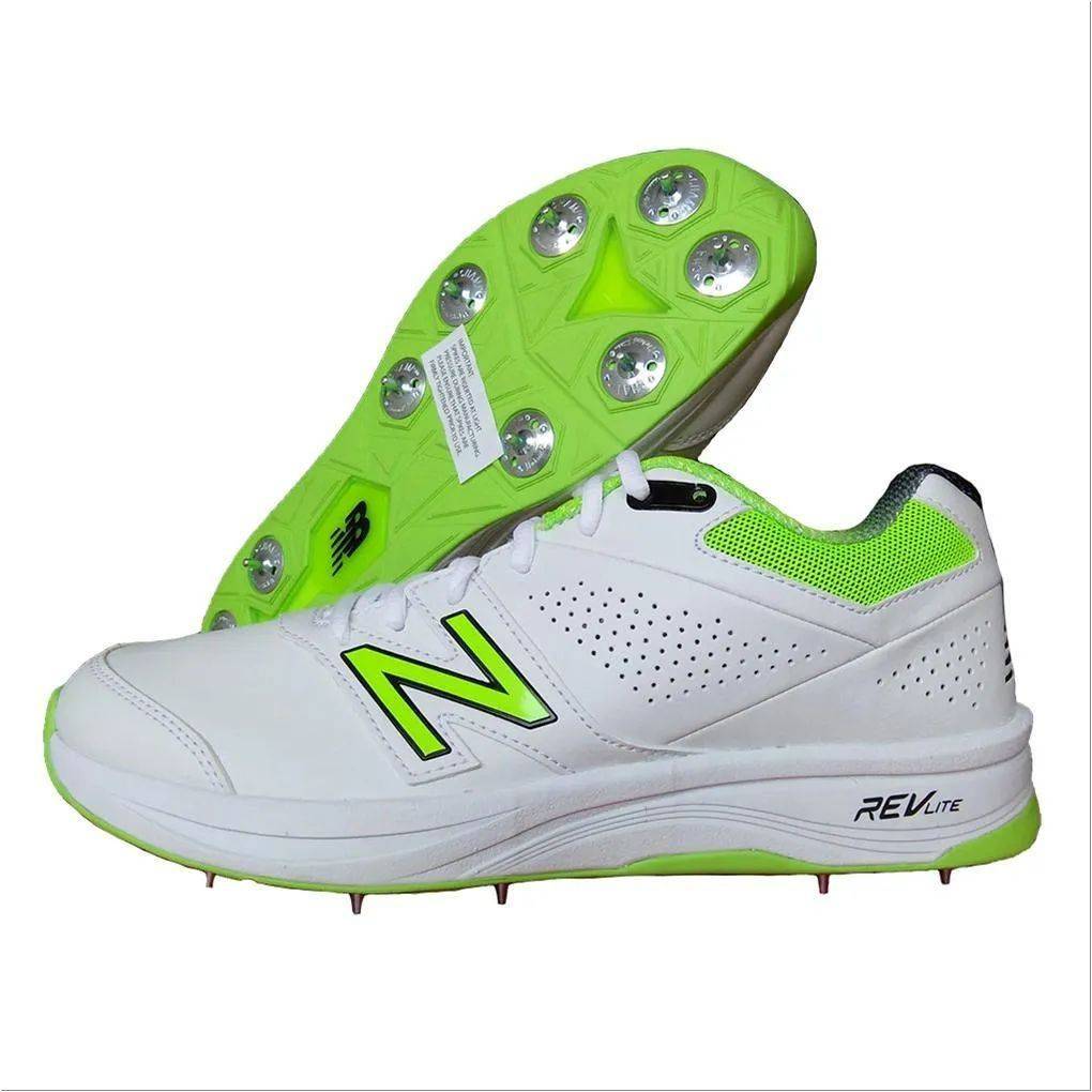 New Balance CK4030 W3 Cricket Shoes White and Fluo Green