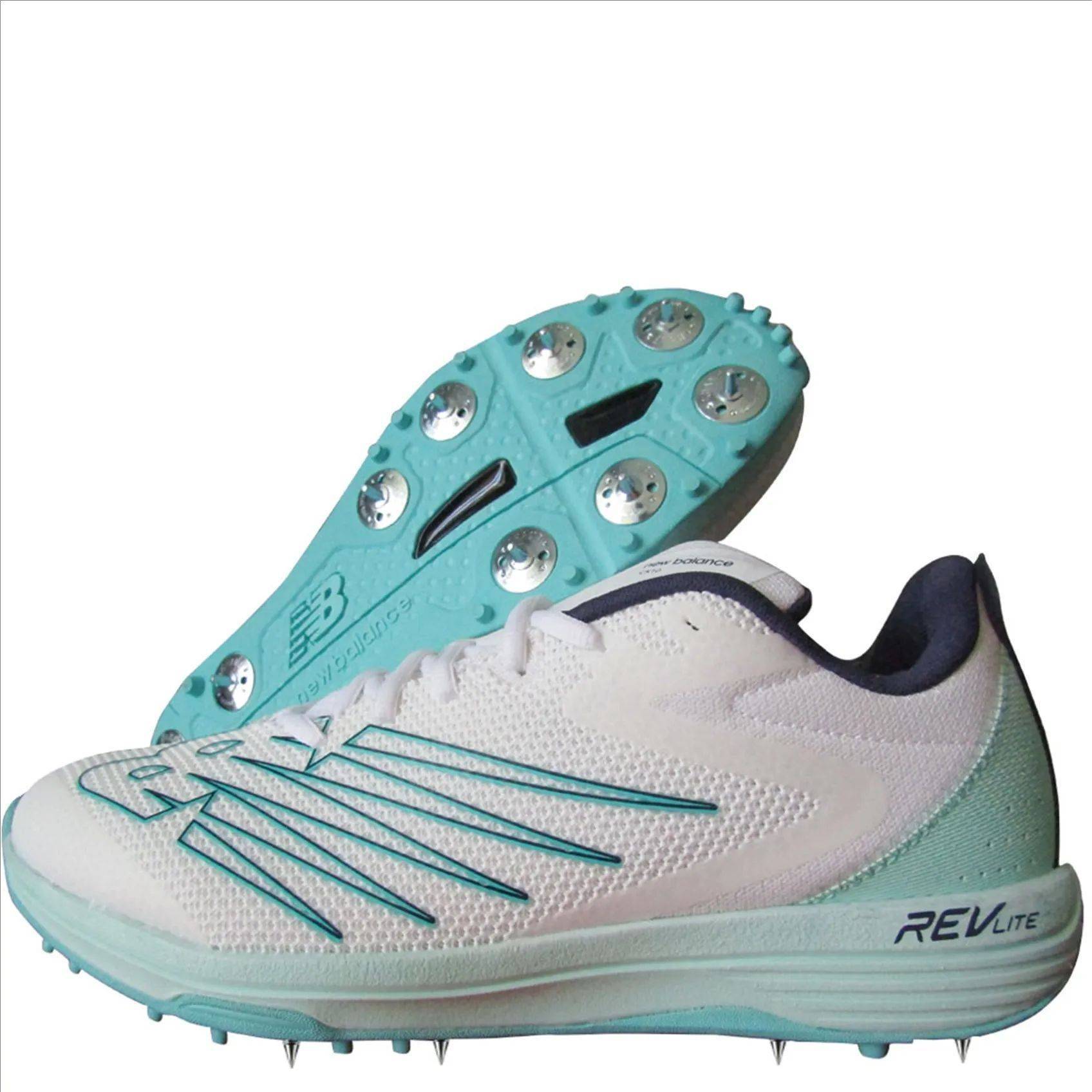 New Balance CK10 J5 Spike Cricket Shoes White Cyber Jade