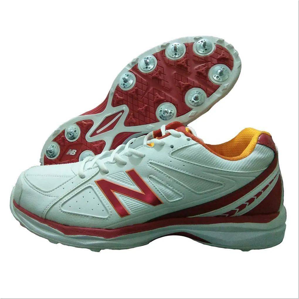 New Balance CK4030C2 Full Spike Cricket Shoes White and Red