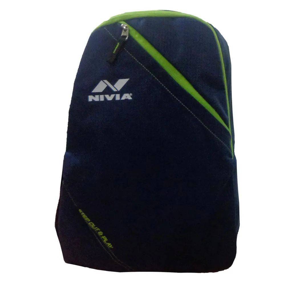 Nivia 5167 NB Casual Backpack Blue and Lime