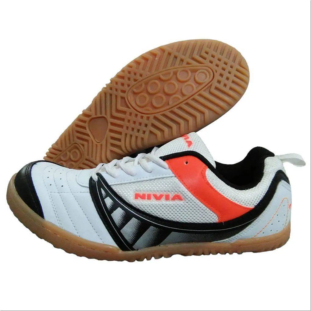 NIVIA Glider Badminton Shoes White and Black