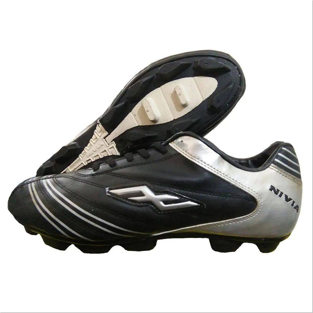 NIVIA Ultra Football Shoes Black and Silver