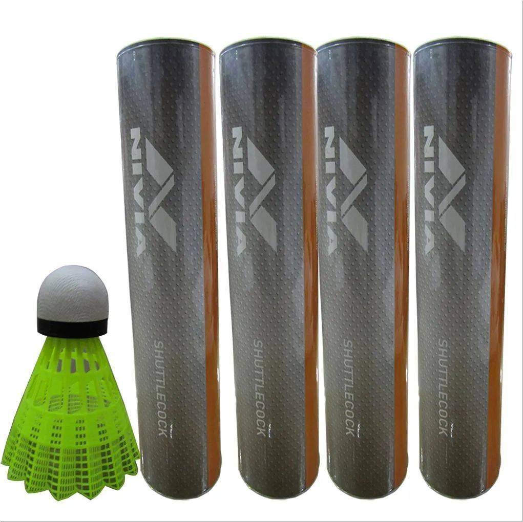 Nivia GX001 Nylon  Badminton Shuttlecock Yellow Set Of 4