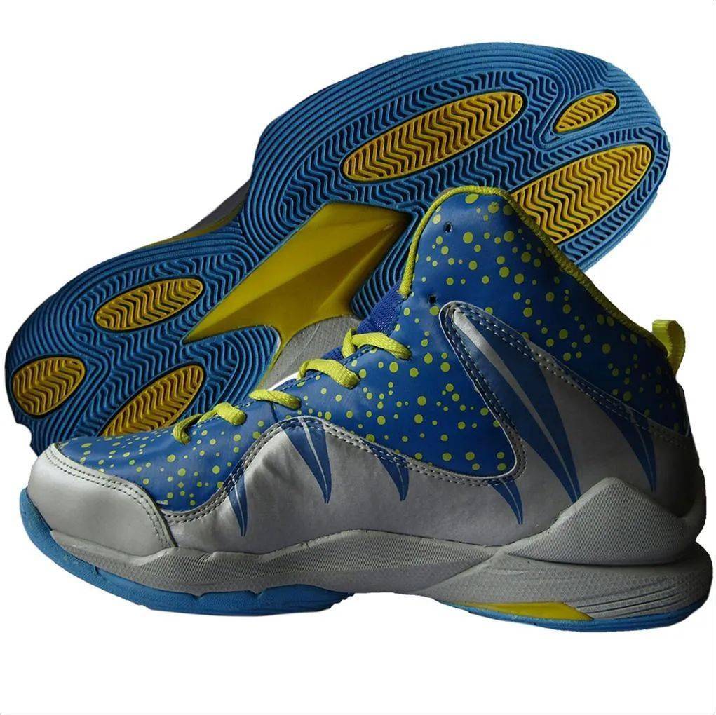 Nivia Warrior 1 Basketball Shoe Blue and Gray
