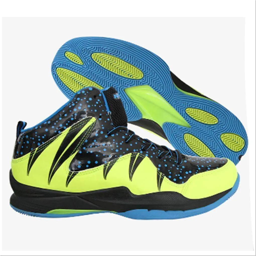 Nivia Heat Basketball Shoe Black and Lime