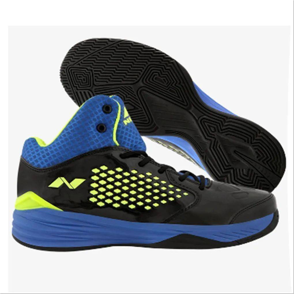 Nivia Warrior I Basketball Shoe Blue Black and Lime