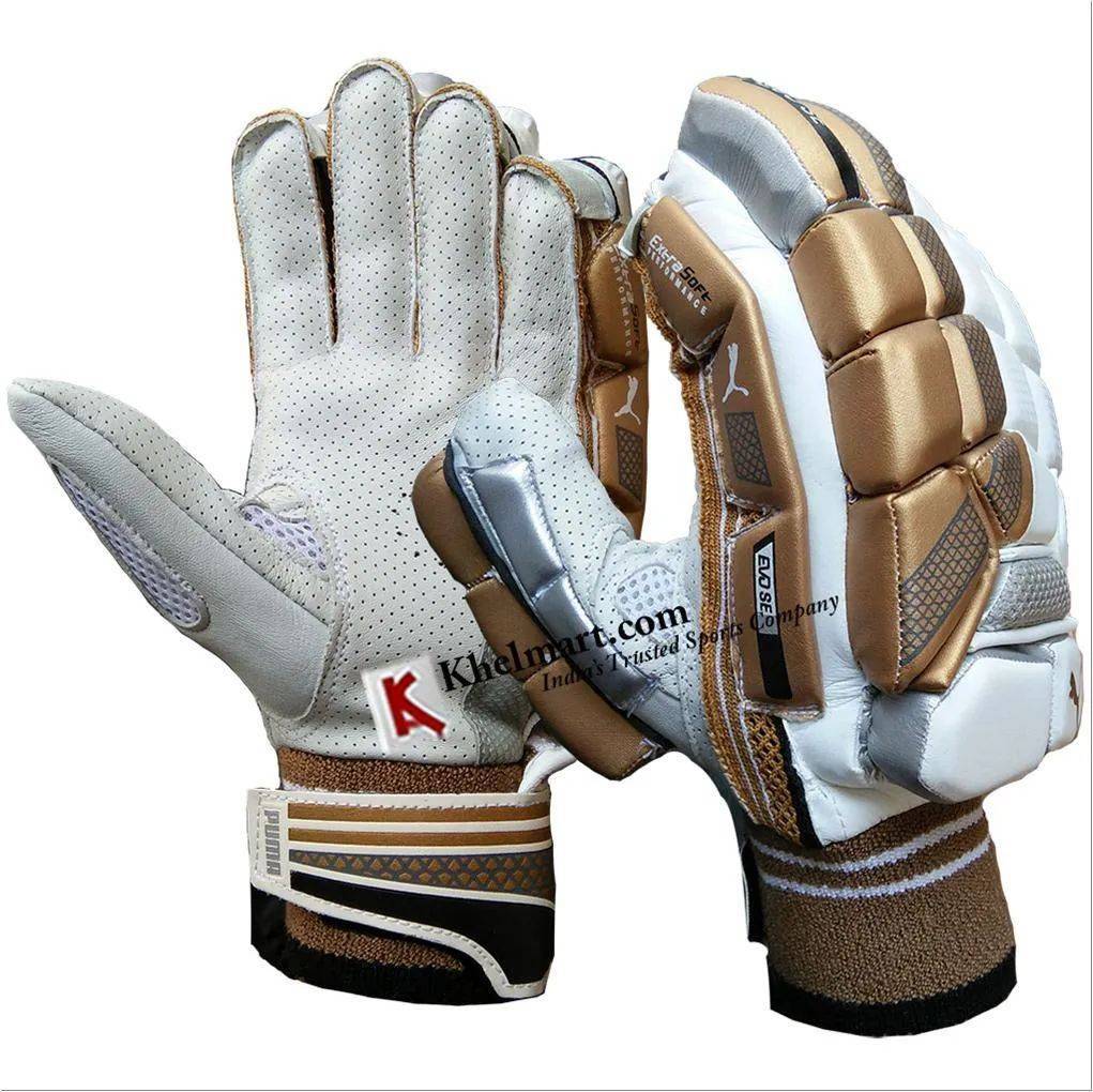Puma Evo Se Batting Gloves White and Gold