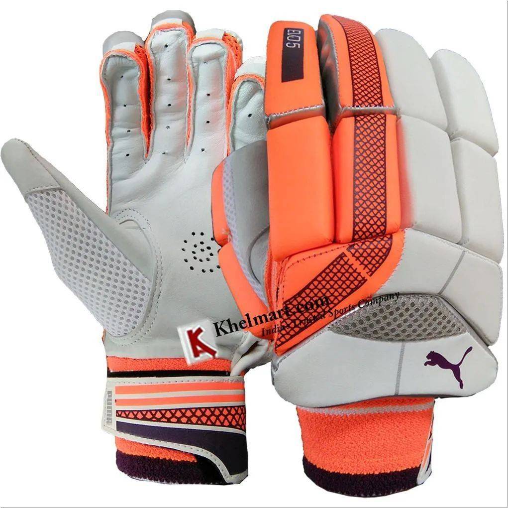 Puma Evo 5 Batting Gloves White and Orange