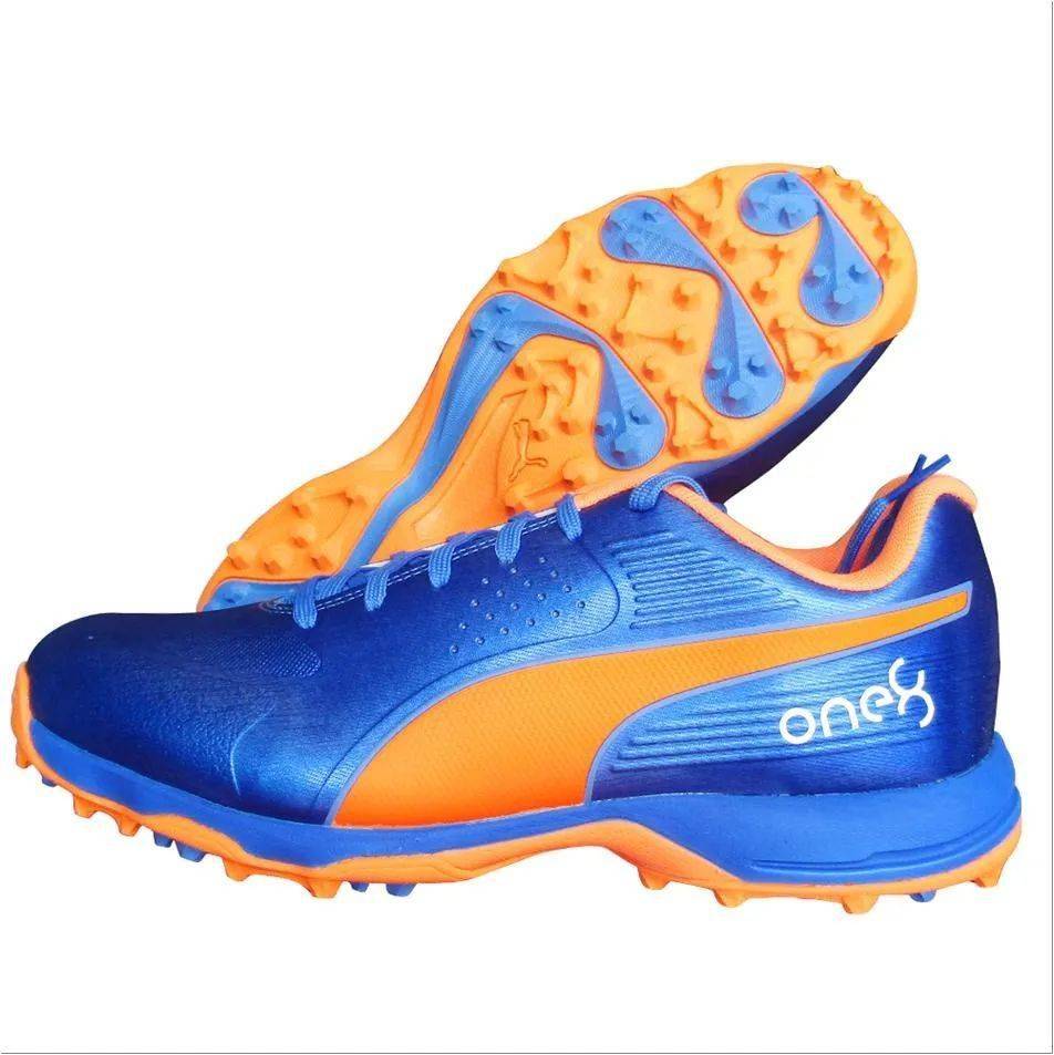 Puma 19 FH Rubber Bluemazing Orange Glow Cricket Shoes
