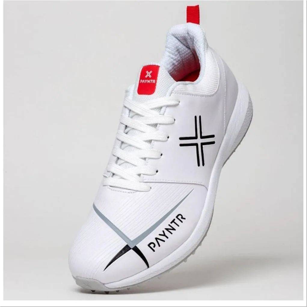 Payntr V Pimple Cricket Shoes Classic White