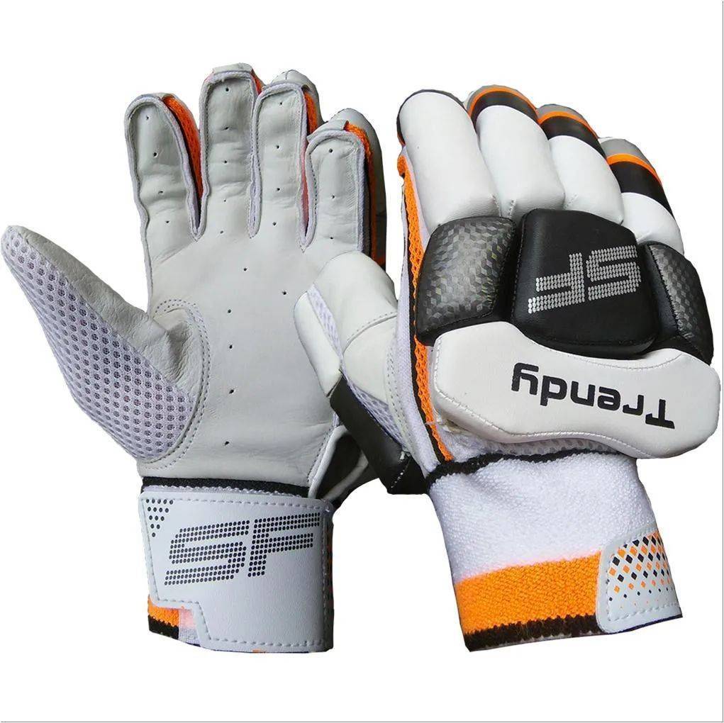 SF Trendy Batting Gloves White Yellow and Blue