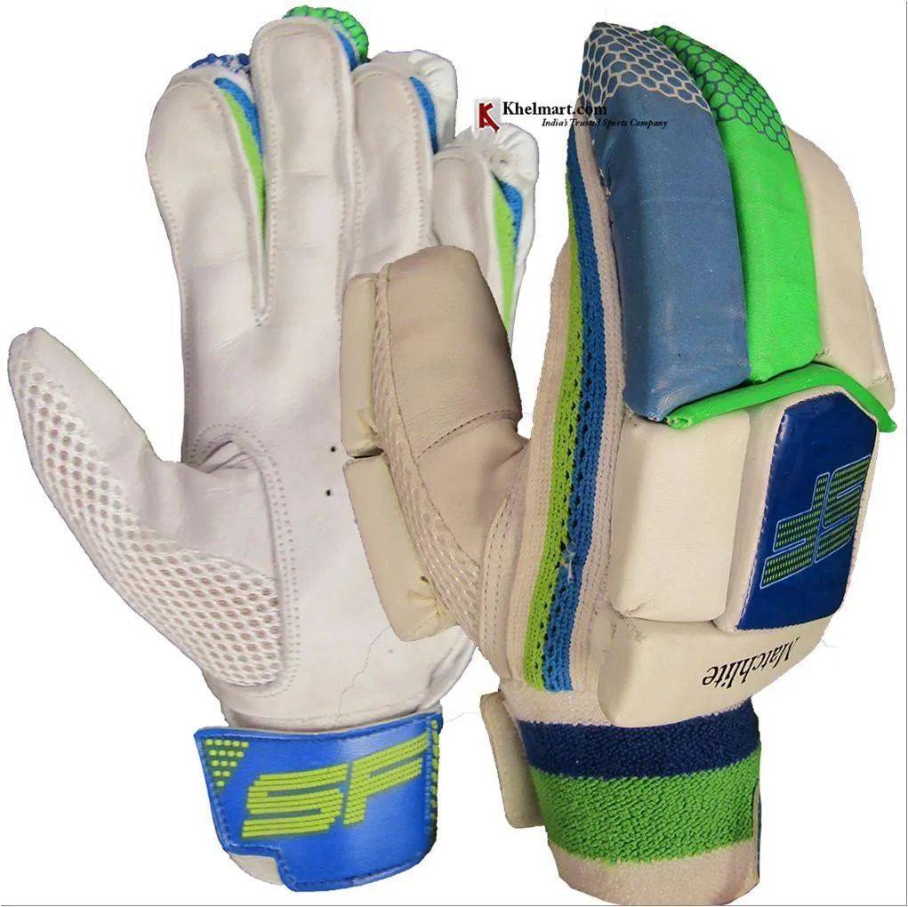 SF Matchlite Batting Gloves Green Blue