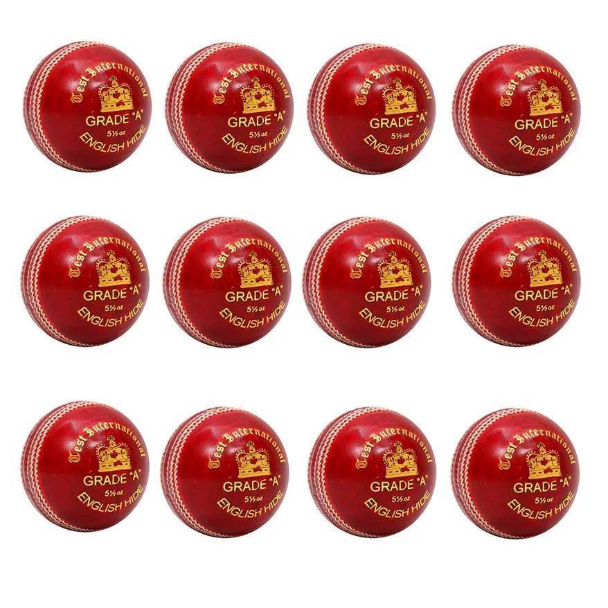 SF Test International Red Cricket Ball 12 Ball Set
