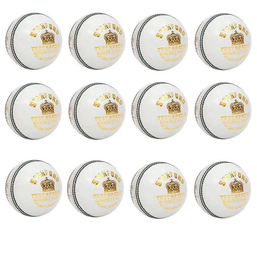 SF Test Special White Cricket Ball 12 Ball Set