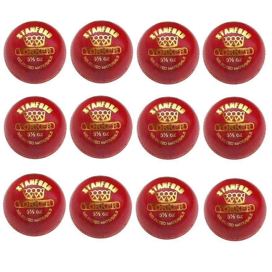 SF Yorker Cricket Ball 12 Ball Set