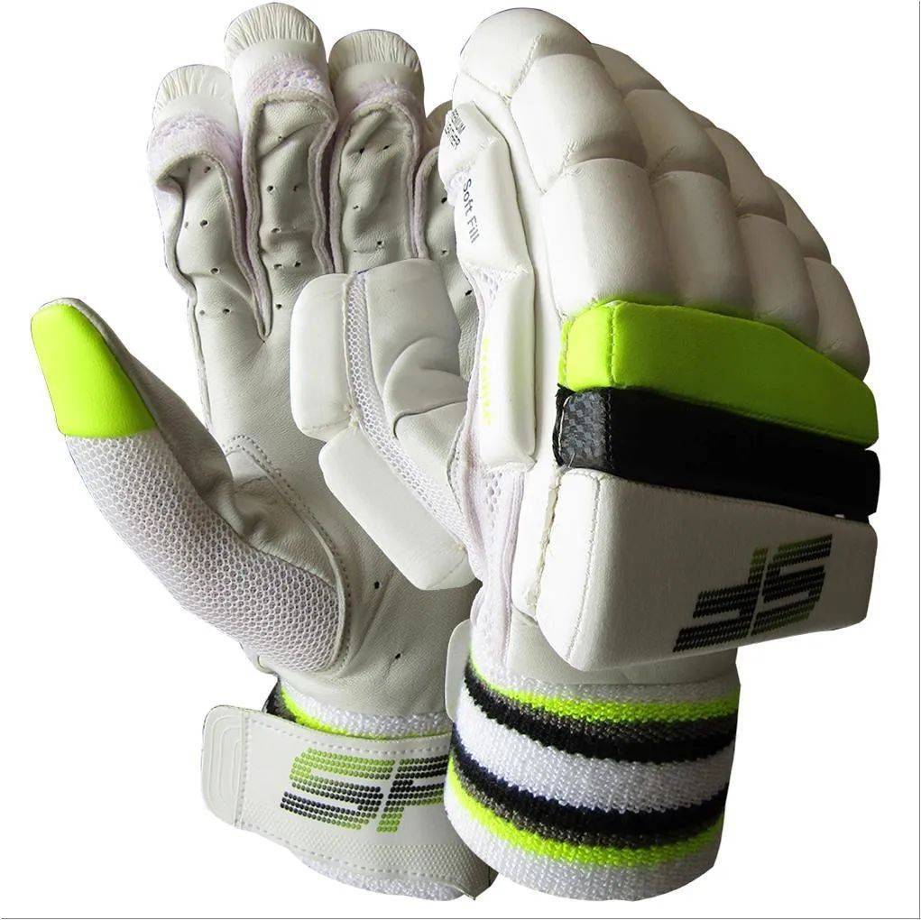 SF Pro Lite Cricket Batting Gloves Lime Youth Size