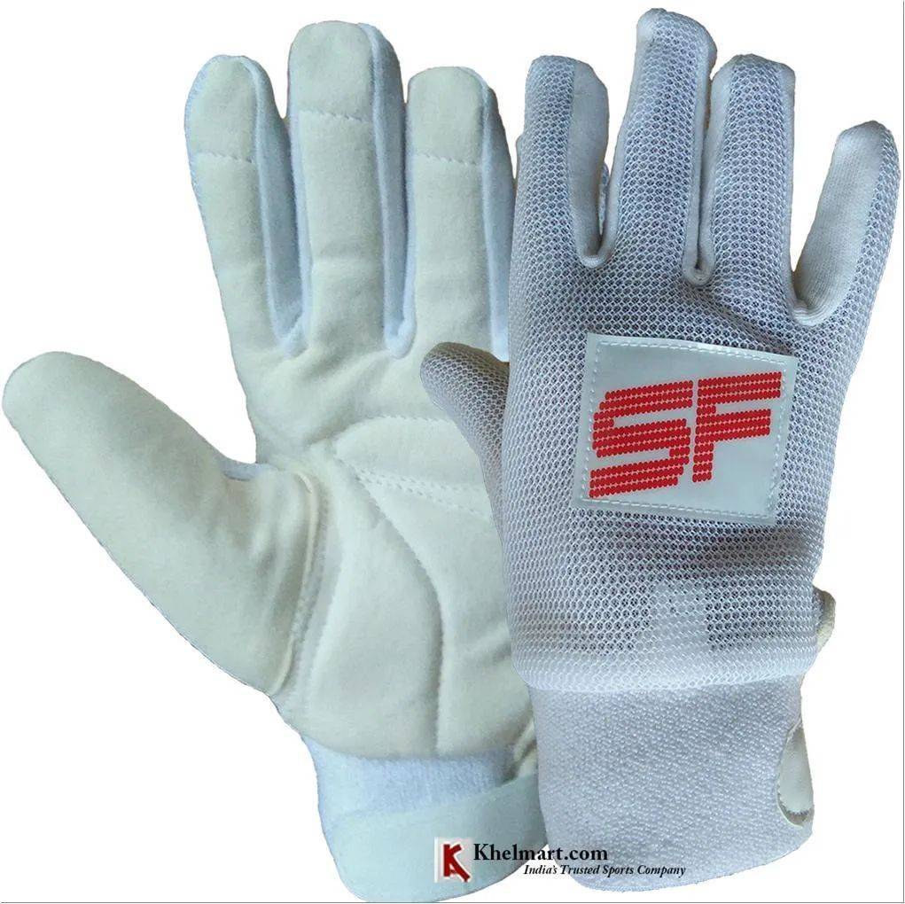 SF Chamois Foam Padded Wicket Keeping Inner Gloves White