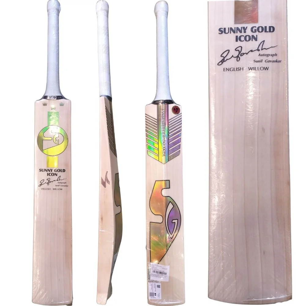 SG Sunny Gold Icon English Willow Cricket Bat (Standard Size Short Handle)