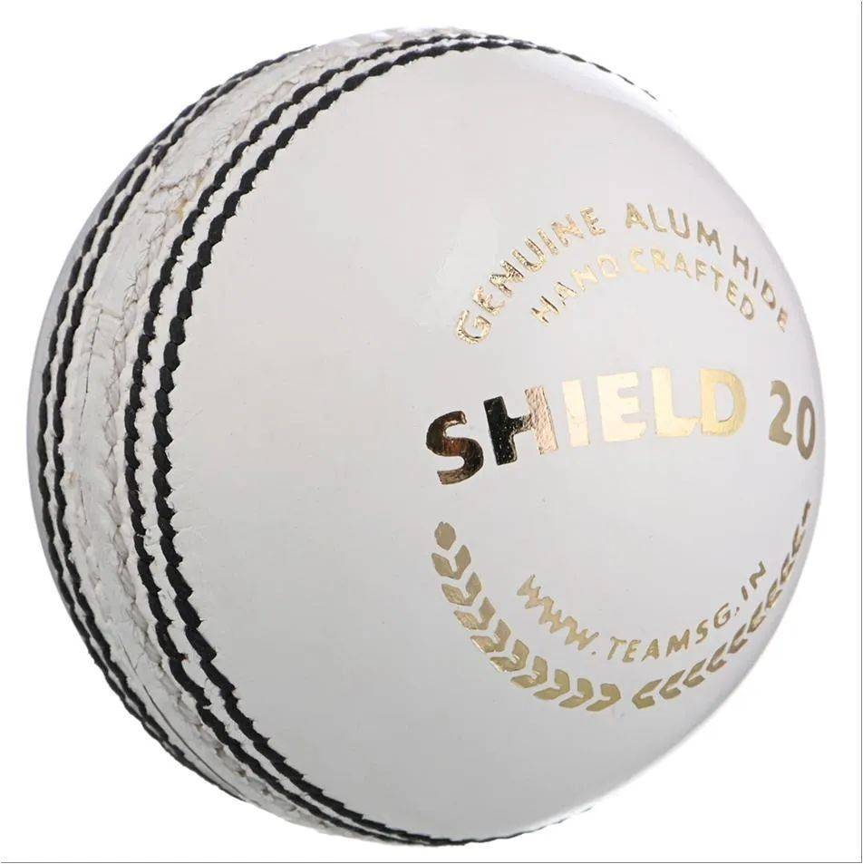 SG Shield 20 White Cricket Leather Ball Set of 6