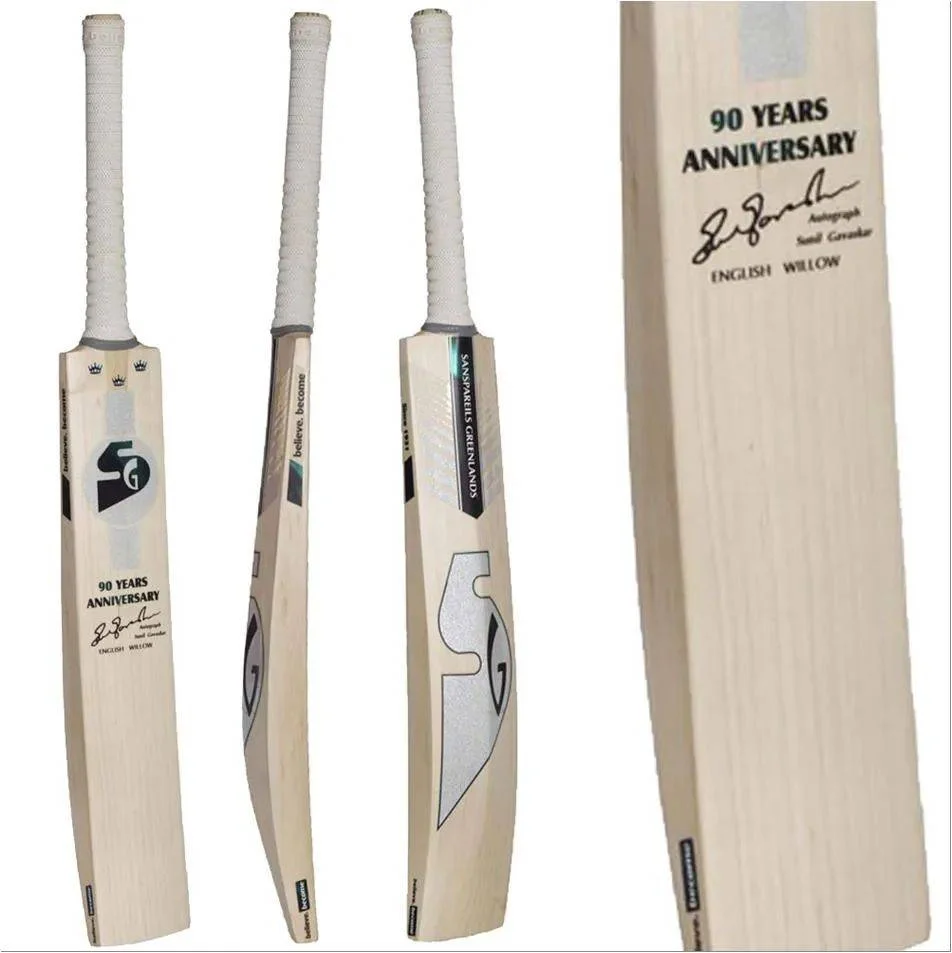 SG 90 Years Anniversary English Willow Cricket Bat (Standard Size Short Handle)