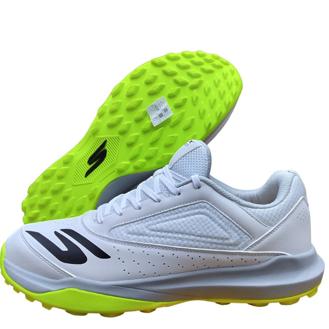 Buy Skechers 214205ID Cricket Shoes White Lime Online at Khelmart