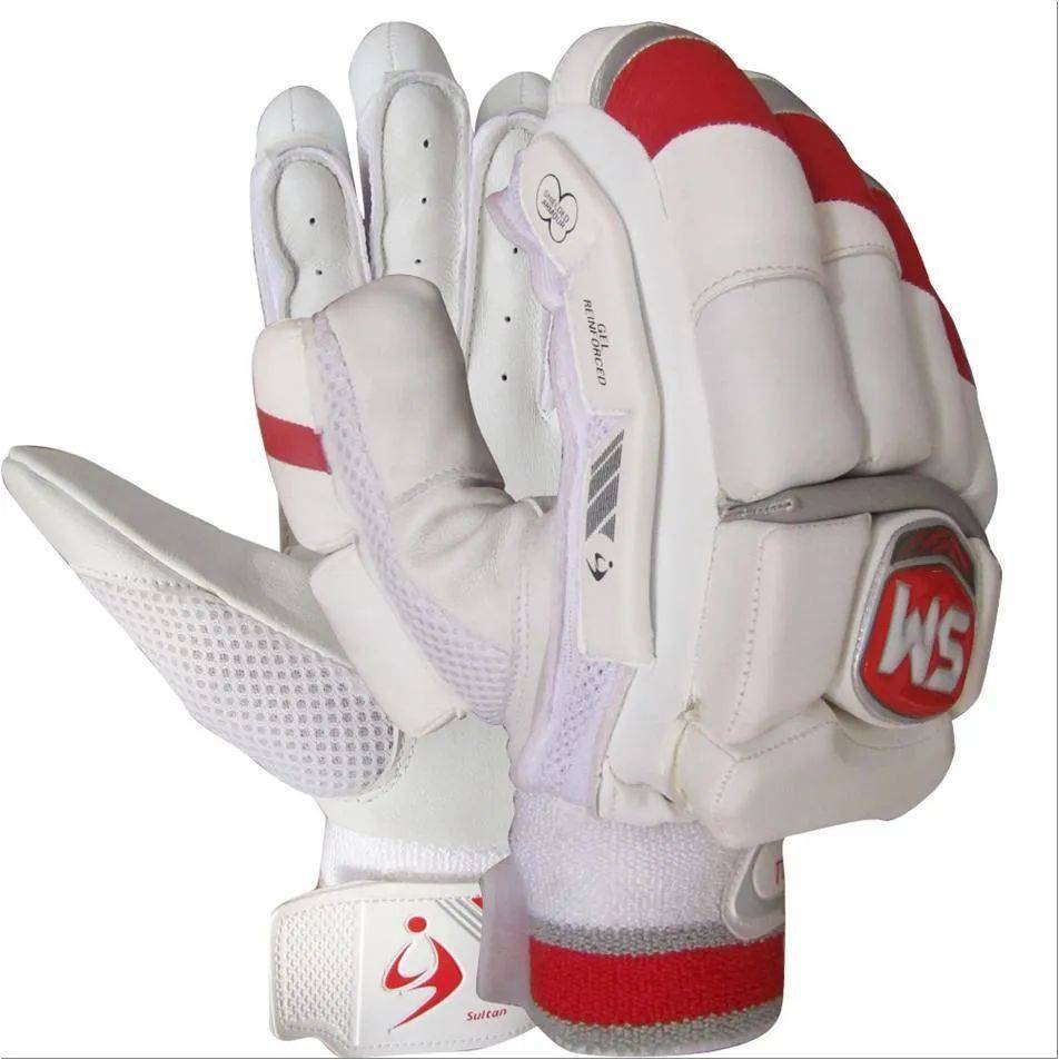 SM Sultan Batting Gloves Red and White