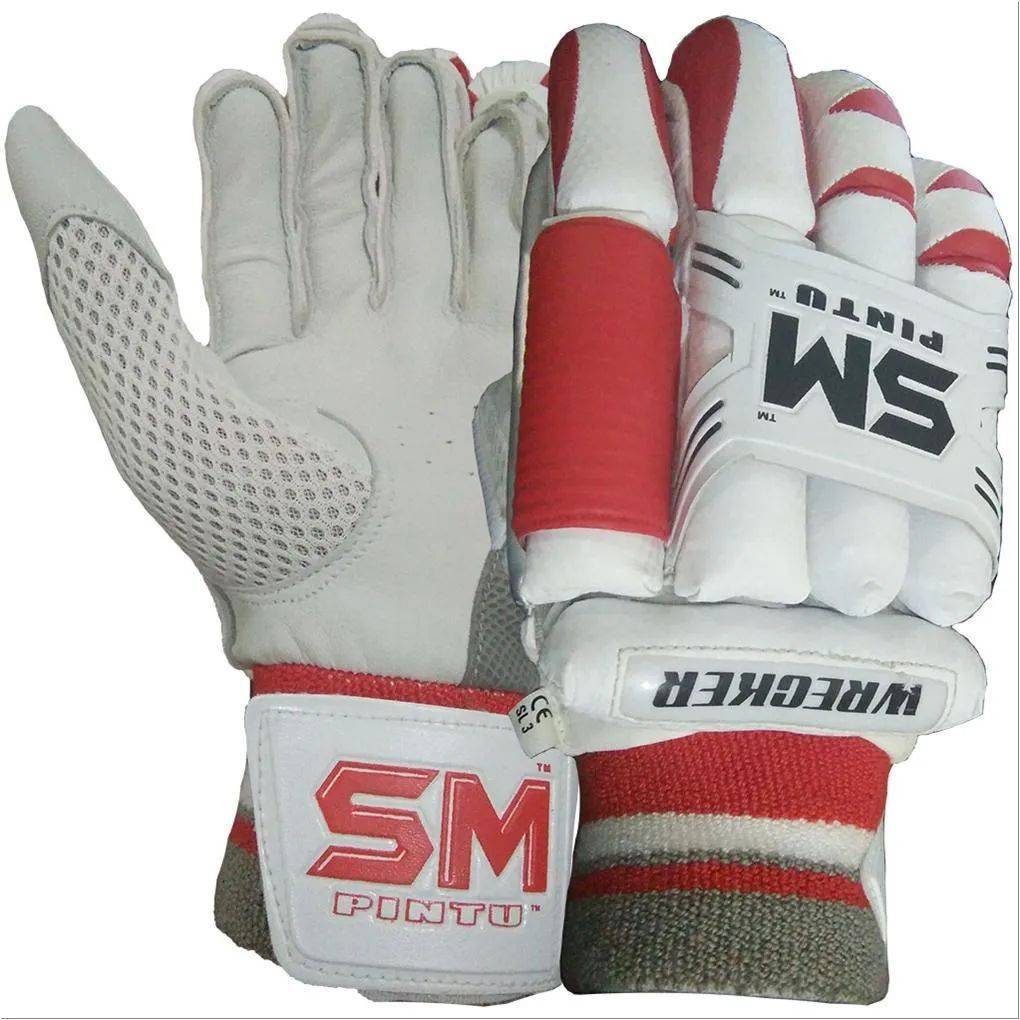SM Wrecker Batting Gloves White and Black