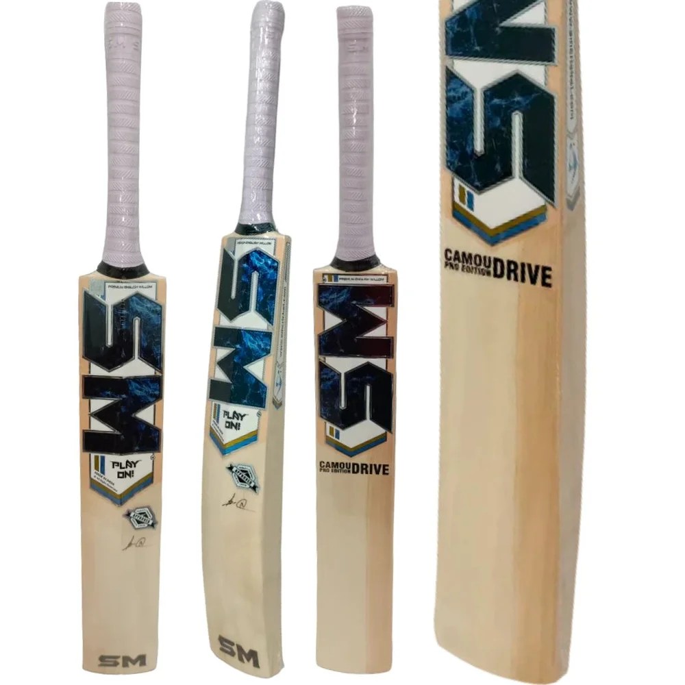 SM Drive Camou Pro Edition English Willow Bat (Standard Size Short Handle)