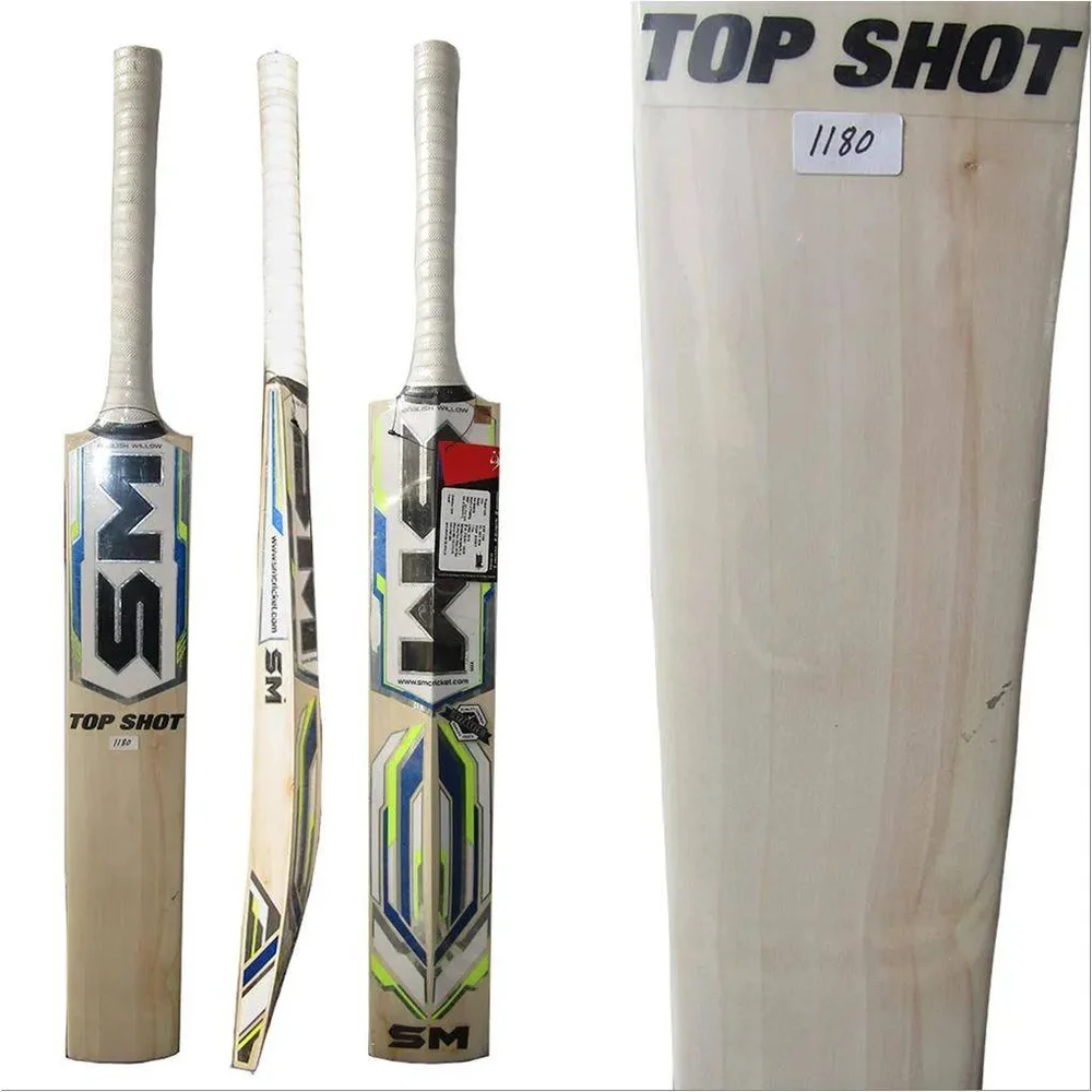 SM Top Shot English Willow Cricket Bat (Standard Size Short Handle)