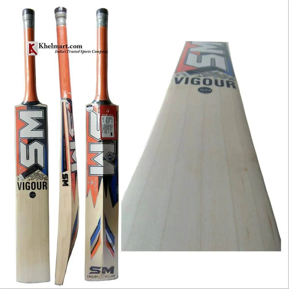 SM Vigour English Willow Cricket Bat (Standard Size Short Handle)