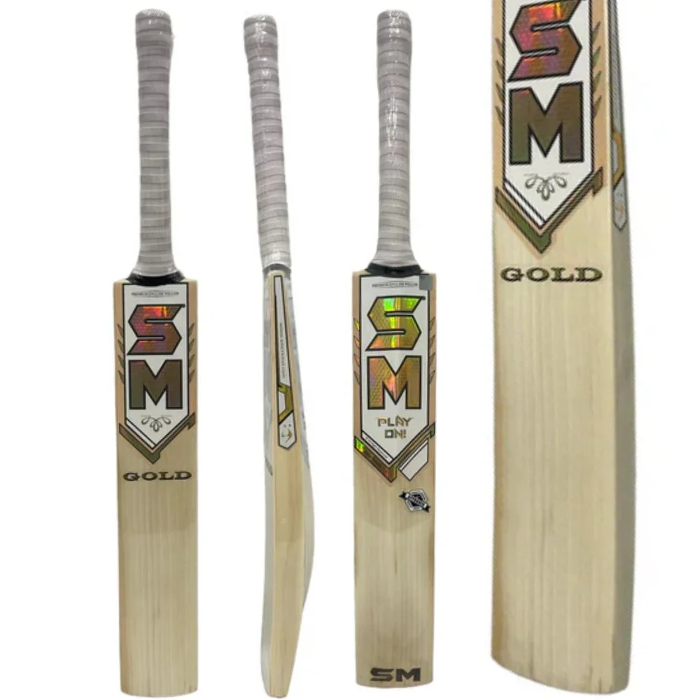 SM Gold Premium Edition Willow Cricket Bat (Standard Size Short Handle)