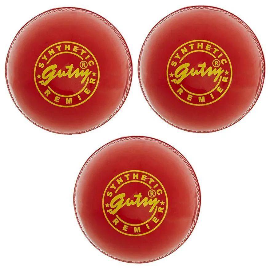SS Gutsy Hard Synthetic Cricket Ball 3 Ball Set
