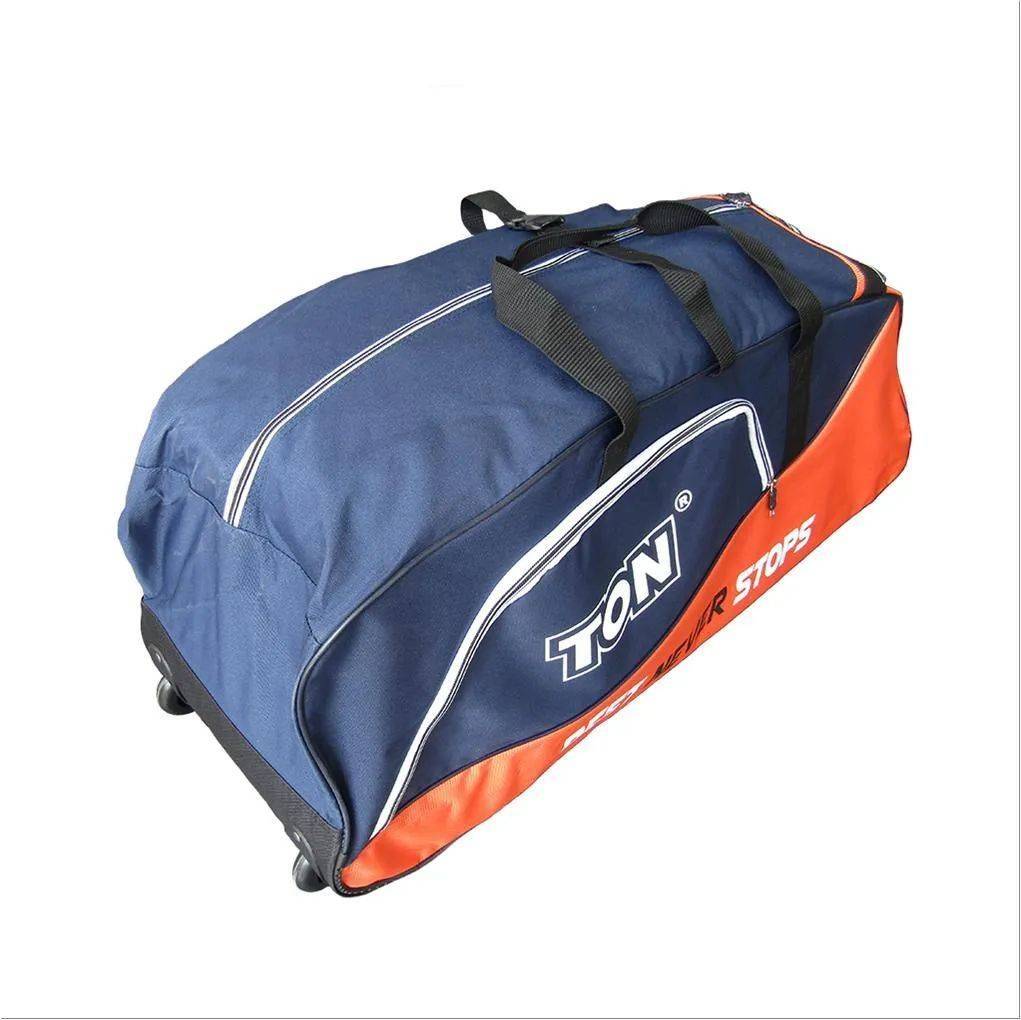 SS Ton Super Wheel Cricket Kit Bag Navy Blue Orange