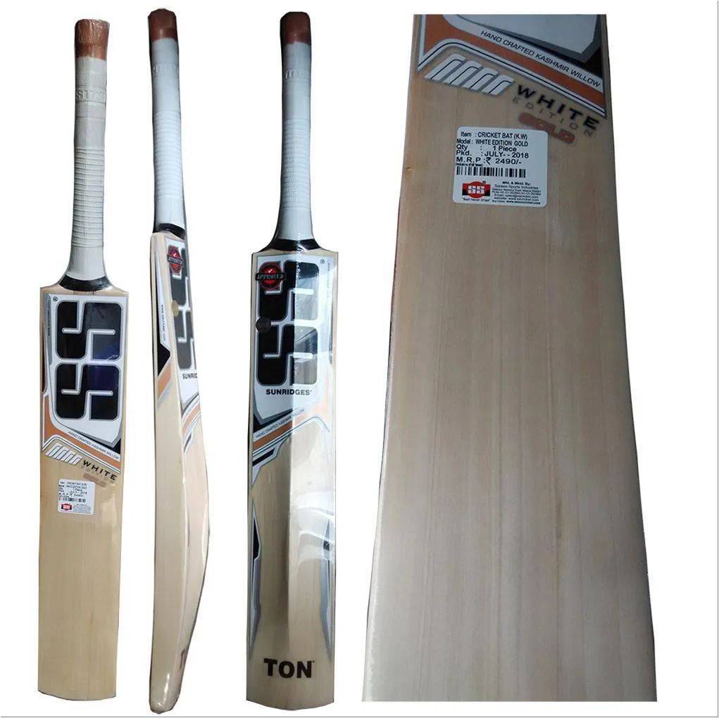 SS White Edition Gold Kashmir Willow Cricket Bat