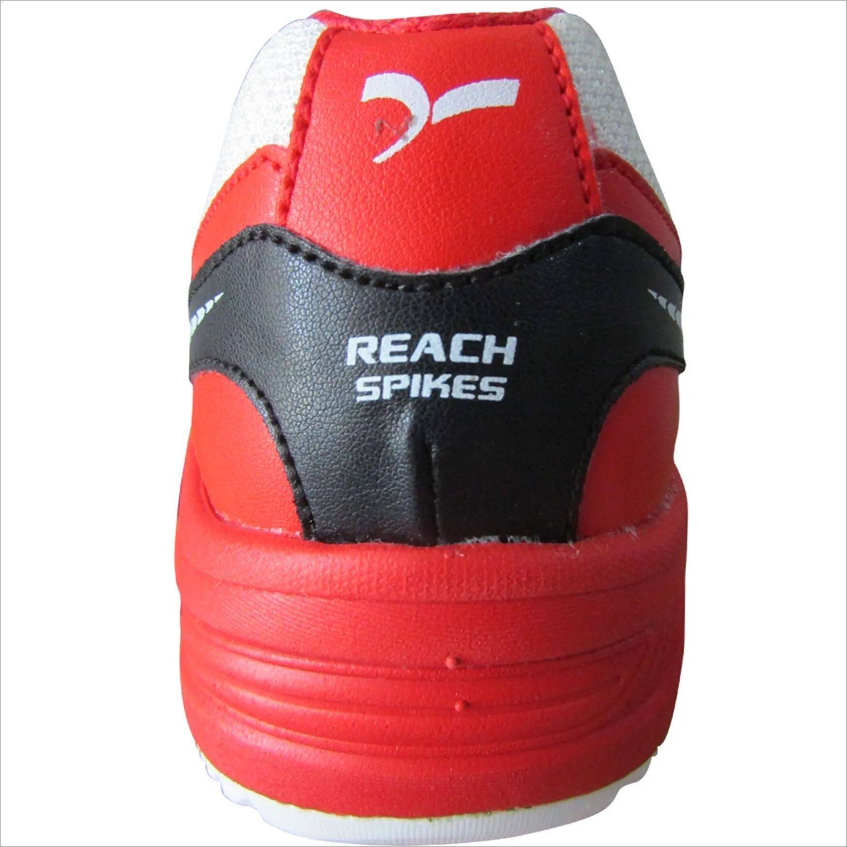 Sega Star Impact Reach Spike Cricket Shoes White Red